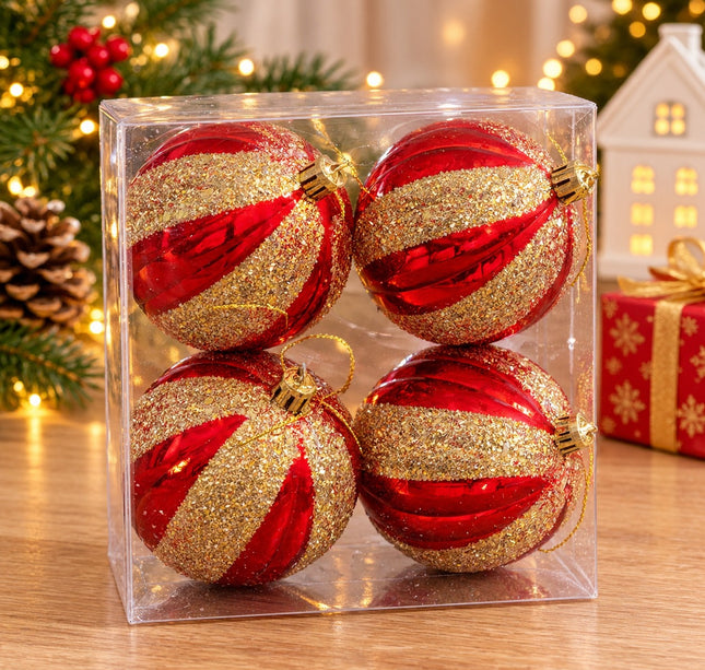 Exclusivo Tienda en linea 💥💎Set Esferas Navideñas Premium de 4 Piezas