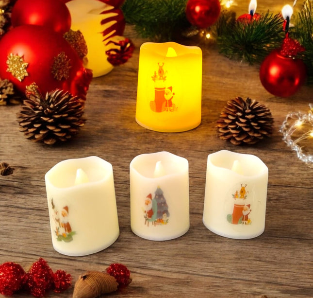 24 Velas de Luz Navideña $4.9 c/u