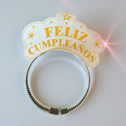 Paquete con 6 Diademas Feliz Cumpleaños