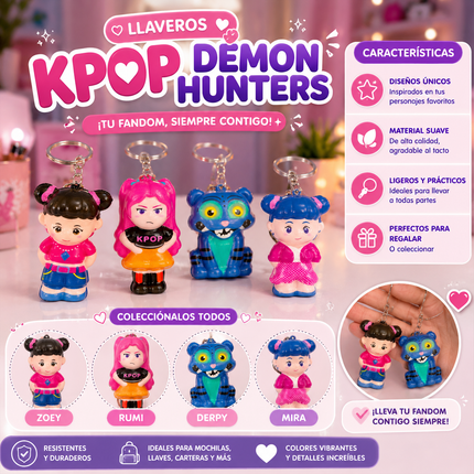 12 Squishies Guerreras K-Pop Llavero $8 c/u