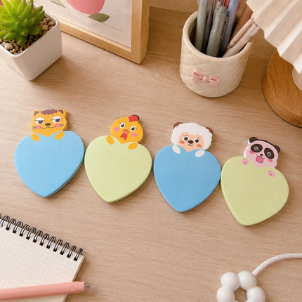 12 Post Its Corazón Ositos $4.5 c/u