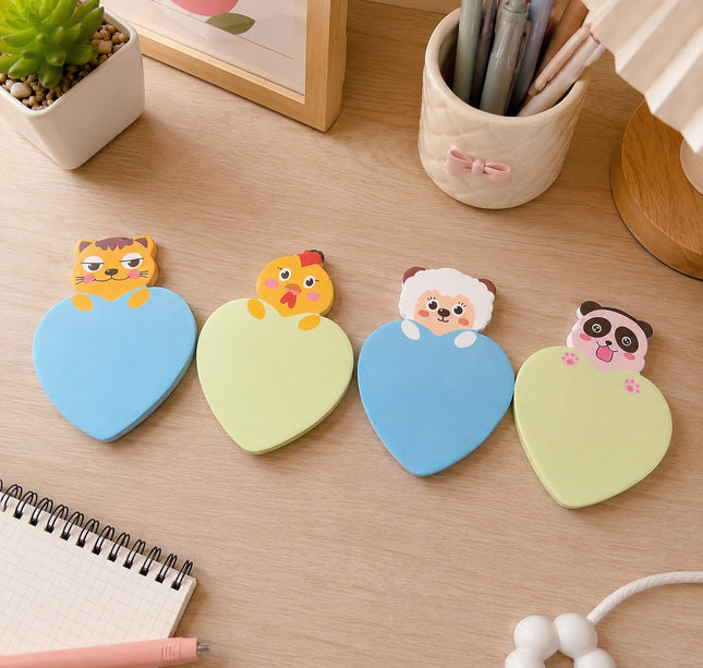 12 Post Its Corazón Ositos $4.5 c/u