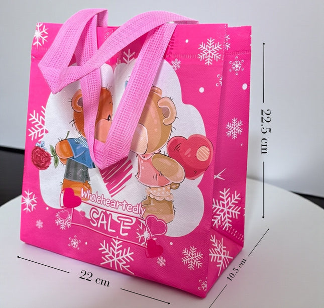 12 Bolsas Reutilizables Ositos "San Valentin" $5.9 c/u