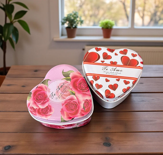 12 Cajita Corazón Decoradas $9 c/u