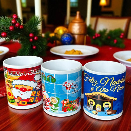3 Taza Navidad Decorada $26 c/u