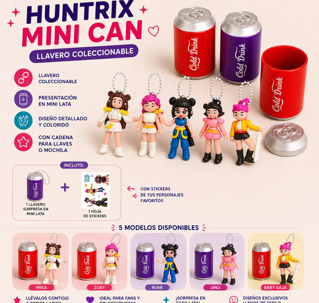 24 Botecitos Guerreras K-Pop Sorepresa con Llavero $12.5 c/u