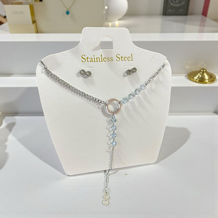 6 Sets de Acero Inoxidable Aretes y Collares $38c/u