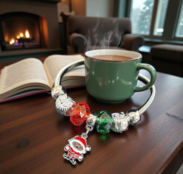 12 Pulseras Pandora Navideña Plateada $7.5 c/u