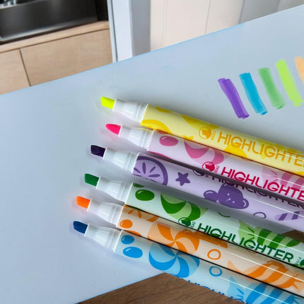 6 Sets de Marcatextos de colores Doble punta $23.5 c/u