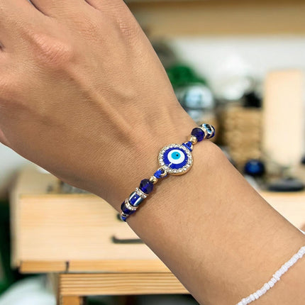 12 Pulseras Ojo Turco Ajustables $6.5 c/u