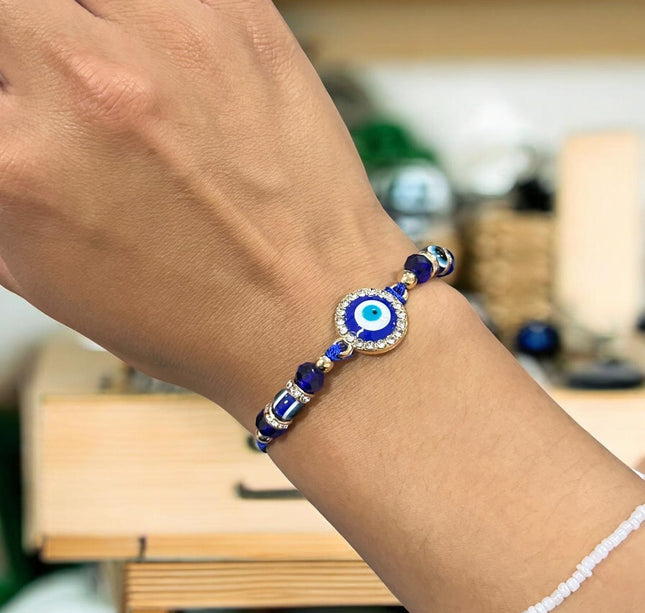 12 Pulseras Ojo Turco Ajustables $6.5 c/u