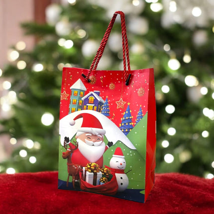 12 Bolsas Navideñas Estampadas $5 c/u