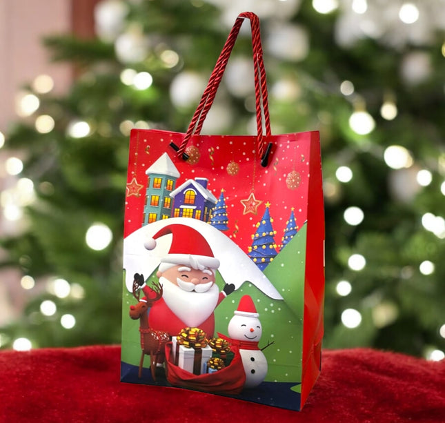 12 Bolsas Navideñas Estampadas $5 c/u