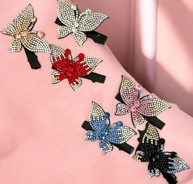 Set 12 Pasadores Mariposa Brillosa $6.58 c/u