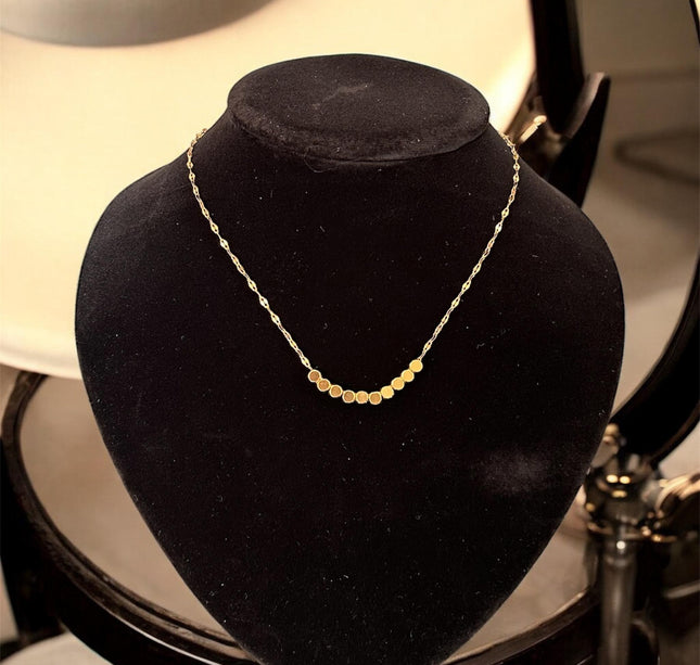 12 Collares Dorados Acero Inoxidable $9.5 c/u