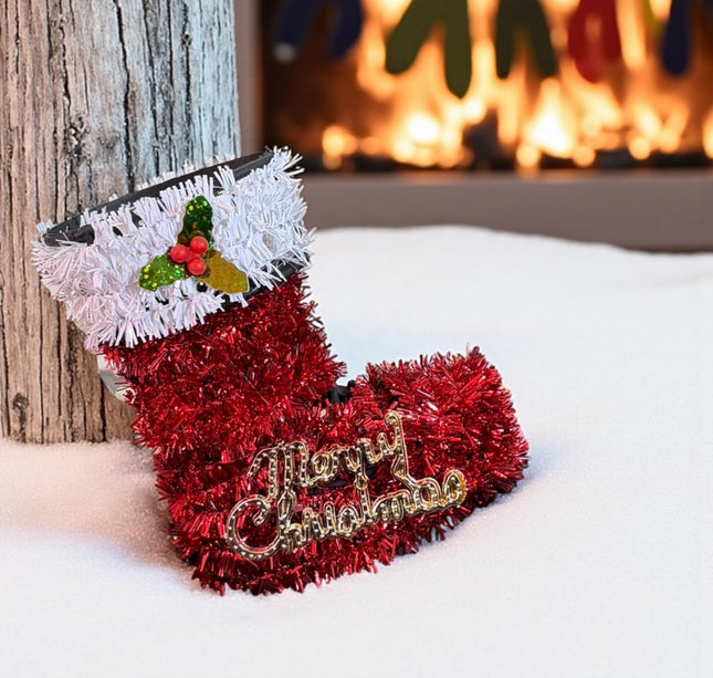 12 Botitas "Merry Christmas" Colores Navidad $23 c/u