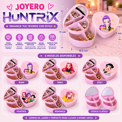 Joyero Guerreras K-Pop con Espejo en Forma de Corazon