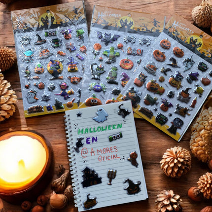 12 STICKERS 3D HALLOWEEN $6.75 C/U
