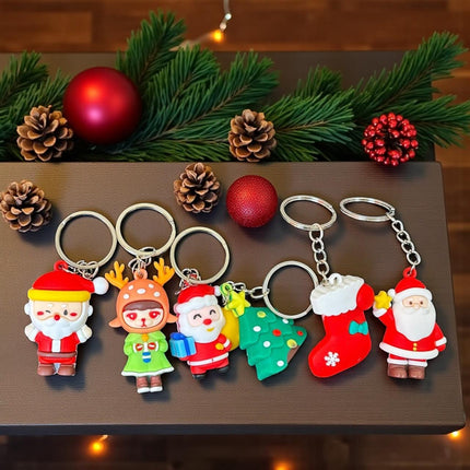 12 Llaveros Navideños Figuras 3D $4.9 c/u