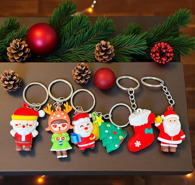 12 Llaveros Navideños Figuras 3D $4.9 c/u