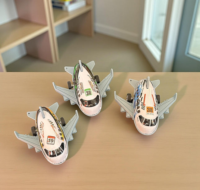 Set Juguetes 4 Carros y 3 Aviones Friccion