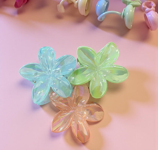 12 Pinzas Hawaiinas Cristalinas Hermosas $8.9 c/u