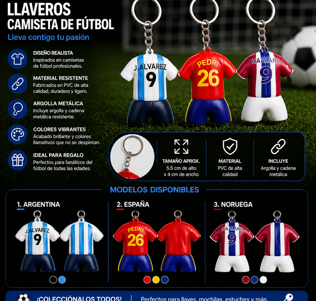12 Squishies Playeras Mundial Llavero $8.5 c/u