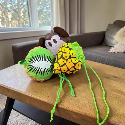 12 Bolsas con Funda Animalitos, Reulizable de Bolsillo 50cm*37cm $20 c/u