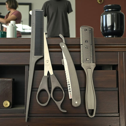 12 Sets de Cabello, Peines Tijera y Navaja $18 c/u
