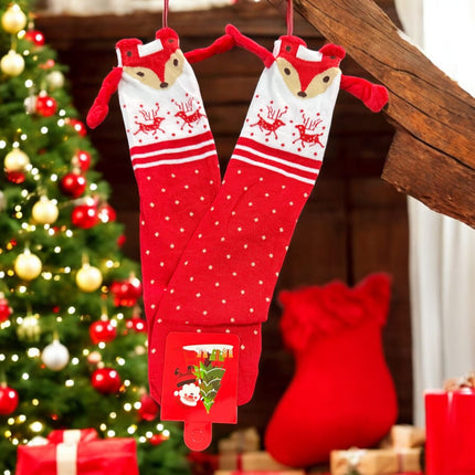 12 Calcetines de Animalitos Navideños con Manitas $27 c/u