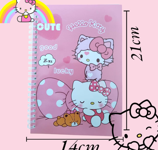 12 Libretas Kitty espiral $15 c/u