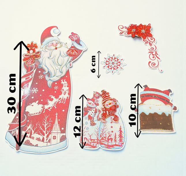 10 Planillas Calcomania 3D Stickers de Santa Claus  $21.6 c/u