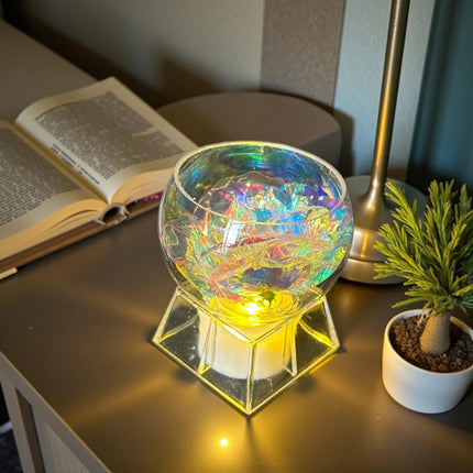 12 Rosa Eterna con Base y Luz Chica $27 c/u