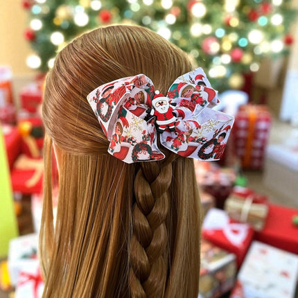 12 Moños Navideños Estampados Figuras $6.3 c/u