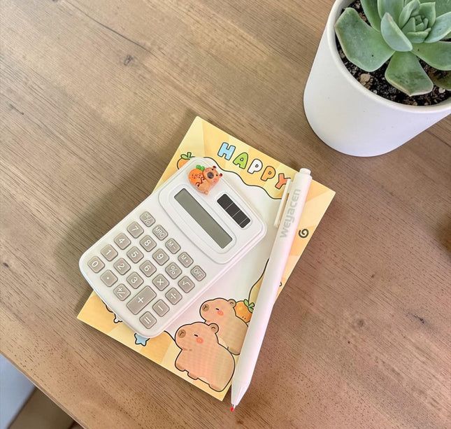 3 Calculadora con Lapicero de Colores $32 c/u