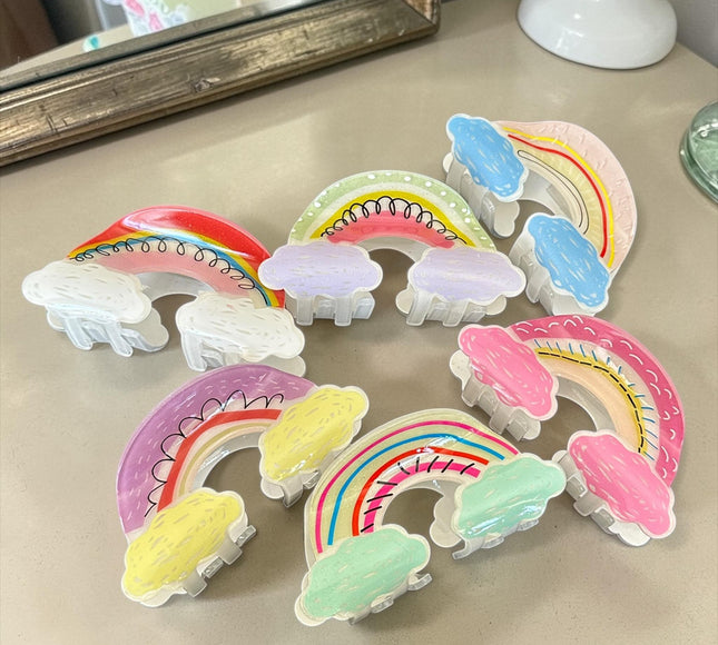 12 Pinzas Arcoiris Lindas $27 c/u