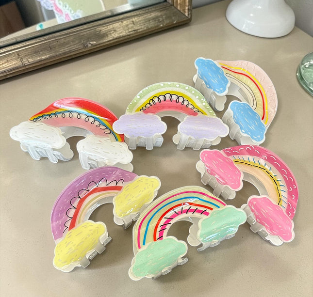 12 Pinzas Arcoiris Lindas $27 c/u