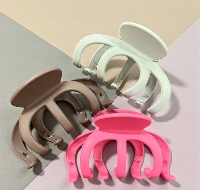 12 Pinzas para Cabello Matte Colores $8.8 c/u