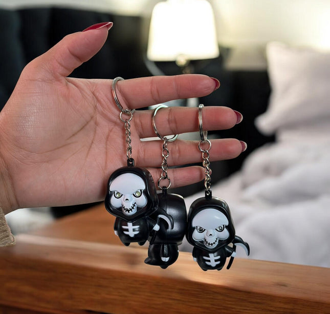 12 Llavero Lamparita Halloween con Luz y Sonido $21 c/u