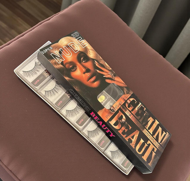 10 Pestañas postizas Gemini Beauty Dark $5.88 c/u