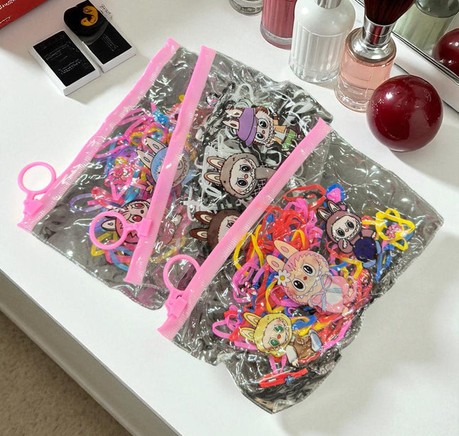 12 Bolsas Labubus Resellables con Ligas para el cabello $6 c/u