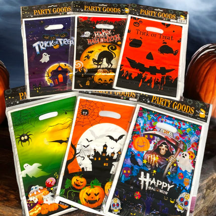 12 Paquetes de Bolsas Halloween $7.5 c/u