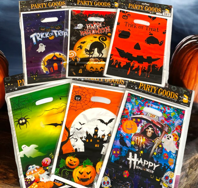 12 Paquetes de Bolsas Halloween $7.5 c/u