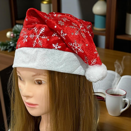 12 Gorros Navideños con Estampado Dorado y Plateado $13.54 c/u