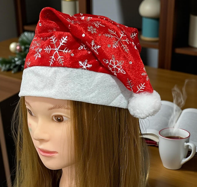 12 Gorros Navideños con Estampado Dorado y Plateado $13.54 c/u