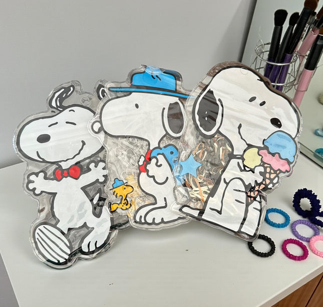 12 Ligas Snoppy en Bolsas Resellables $6.5 c/u