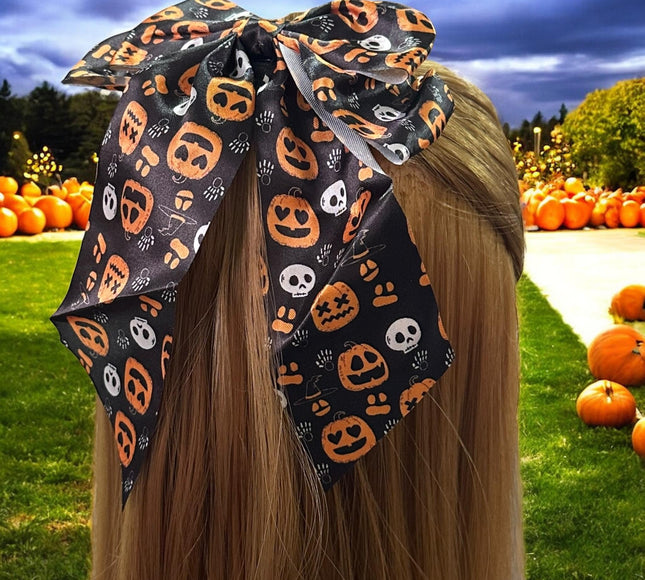 12 Moños Halloween Estampados $6.75 c/u
