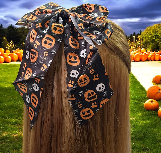 12 Moños Halloween Estampados $6.75 c/u
