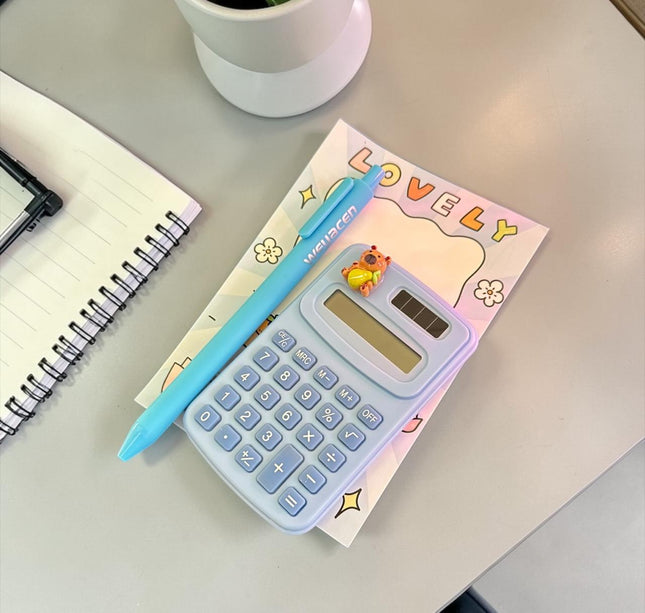 3 Calculadora con Lapicero de Colores $32 c/u