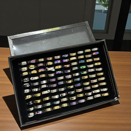 100 Anillos Acero Inoxidable Colores $2.5 c/u